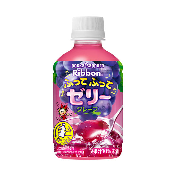 日本 Ribbon 葡萄果冻饮料 295ml