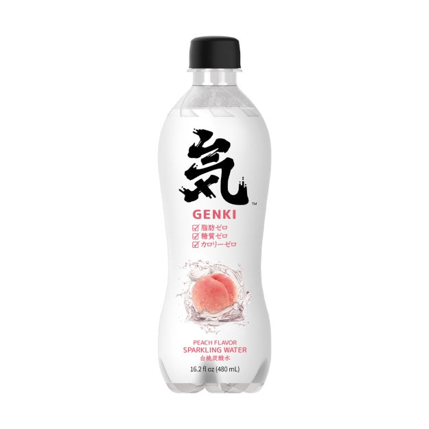 Genki Forest White Peach Soda Water 480ml
