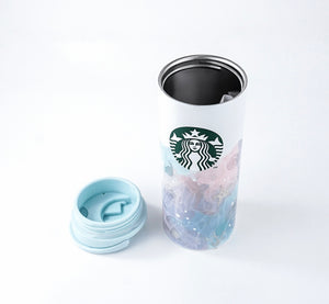 限定款！Starbucks星巴克不锈钢保温保冷杯 贝壳珊瑚海滩渐变色