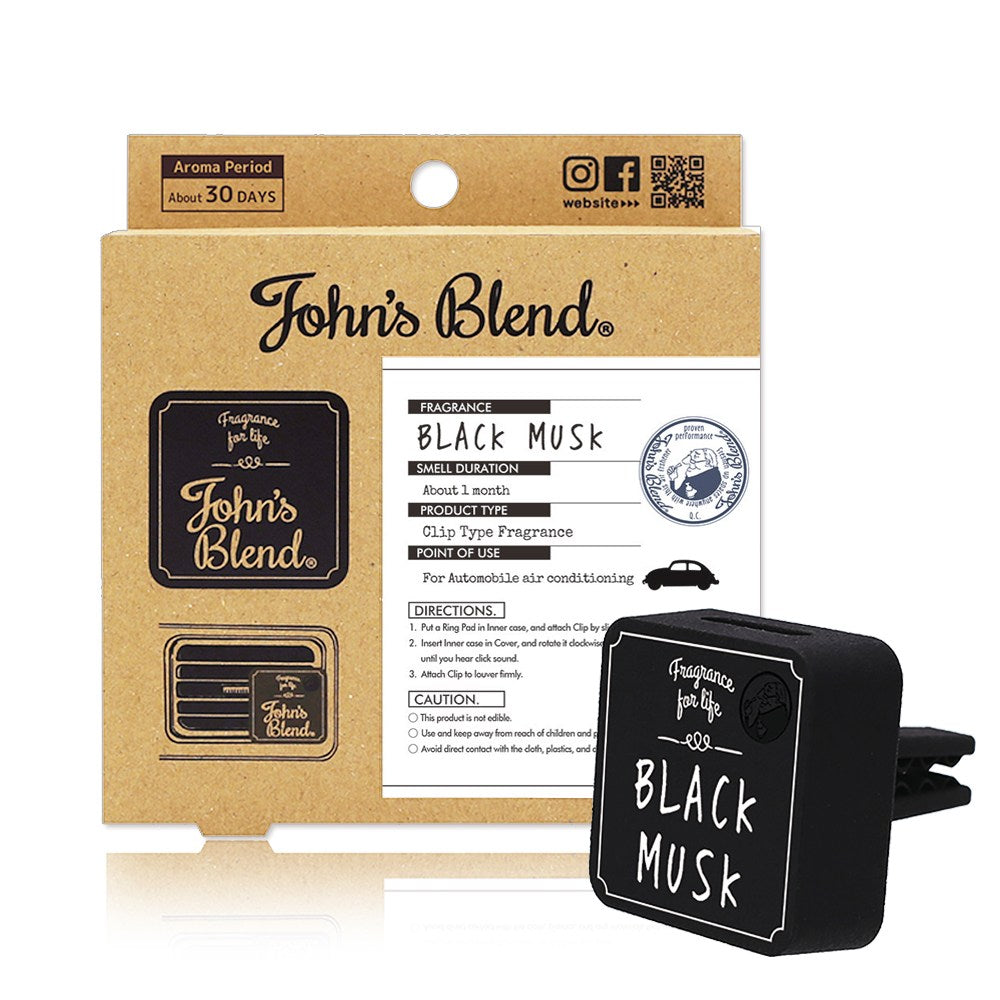 日本John's Blend 车用他式芳香剂 车载香氛black musk 黑麝香