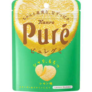 日本 甘乐 KANRO PURE果肉果汁咀嚼弹力软糖 柠檬味