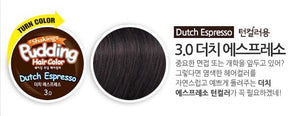 韩国 Ezn布丁摇摇染发膏 （70ml+70ml）3.0荷兰咖啡