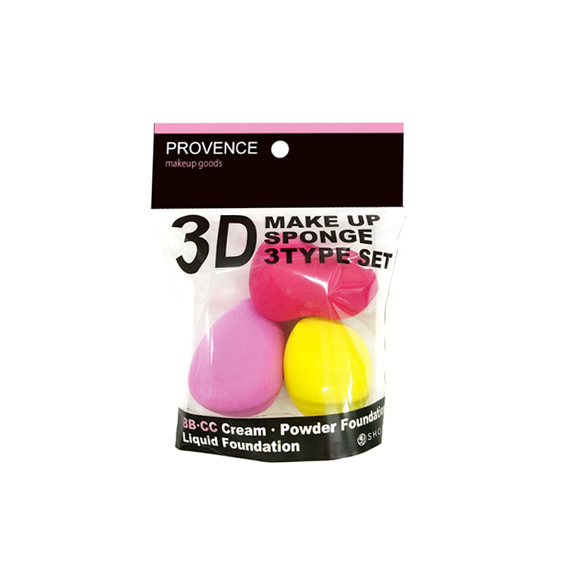 日本SHO-BI 3D化妆海绵粉扑 葫芦水滴美妆蛋 干湿两用 3个入 彩妆蛋
