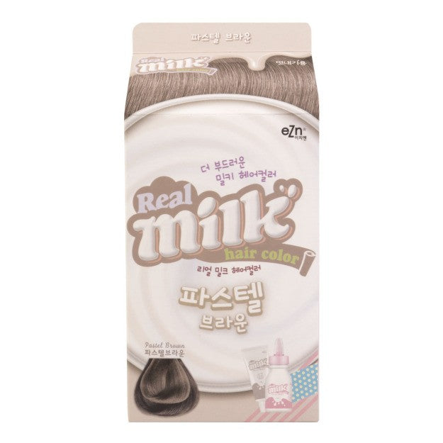 韩国 DONG SUNG PHARM EZN 牛奶摇摇染发剂 染发膏#PASTEL BROWN 60g+60ml