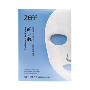 日本 ZEFF 北海道温泉面膜 蓝色补水 6片