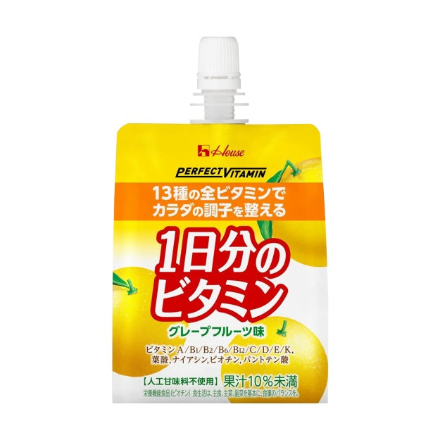 日本HOUSE C1000 13种维生素果冻 葡萄柚口味 180g 饱腹感