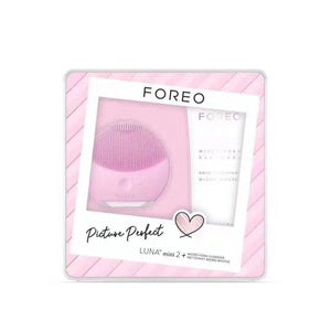 瑞士 FOREO LUNA mini2 露娜电动硅胶毛孔清洁美容洗脸洁面仪—浅粉色套盒里赠送一支洗面奶