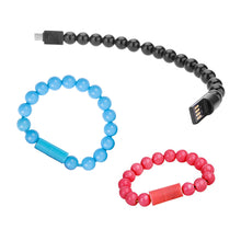 Load image into Gallery viewer, Wearable USB recharging Bracelet Beads recharging Cable flexible USB Phone charging
