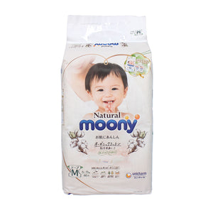 unicharm moony Natural Moonyman 腰贴婴儿纸尿裤 (M号)46枚