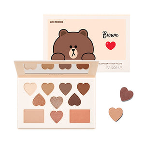 Korea Color Filter Shadow Palette No. 5 Shy Shy Brown (LINE FRIENDS Edition)