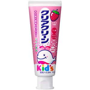 KAO花王 Clear Clean 防蛀补钙护齿木糖醇儿童牙膏 (草莓）