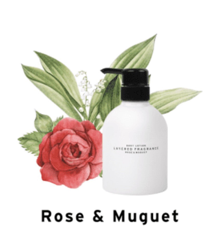 LAYERED FRAGRANCE 蕾野 亮白香氛润体乳 玫瑰&铃兰 400ml Rose muguet