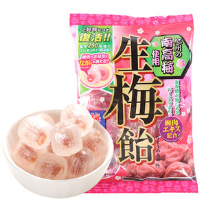日本理本生梅饴糖果 话梅夹心水晶硬糖含50%梅肉 110g
